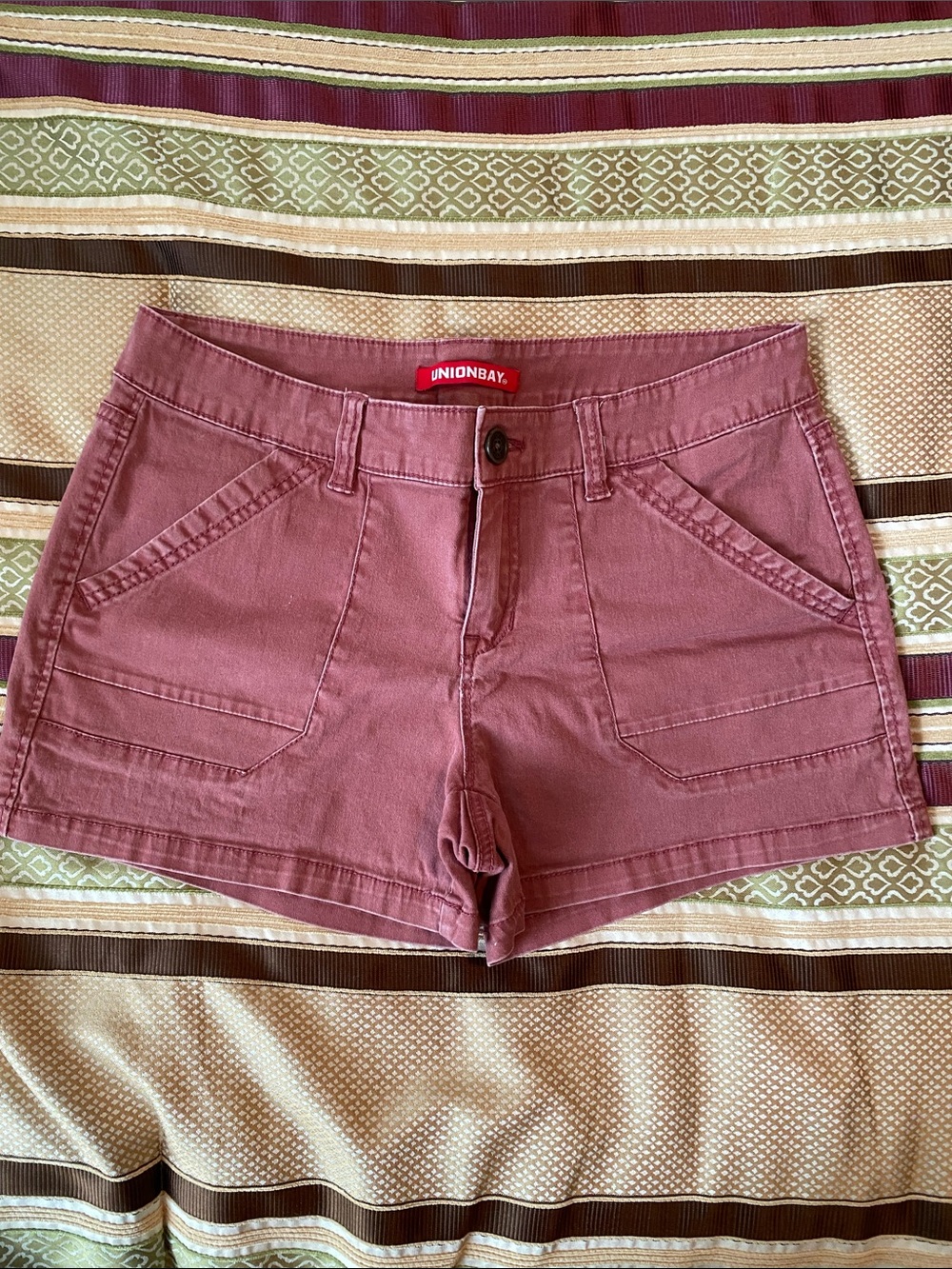 UNIONBAY Women's Dusty Rose Cotton Short Shorts